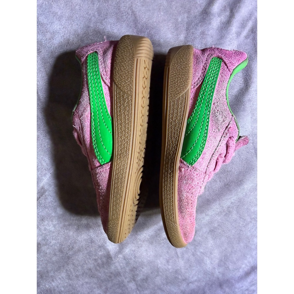 Puma Super Pacerino Pink Green Suede Gum Sole Low Top Sneakers Kids Size 9.5C - Picture 7 of 10
